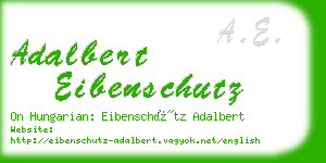 adalbert eibenschutz business card